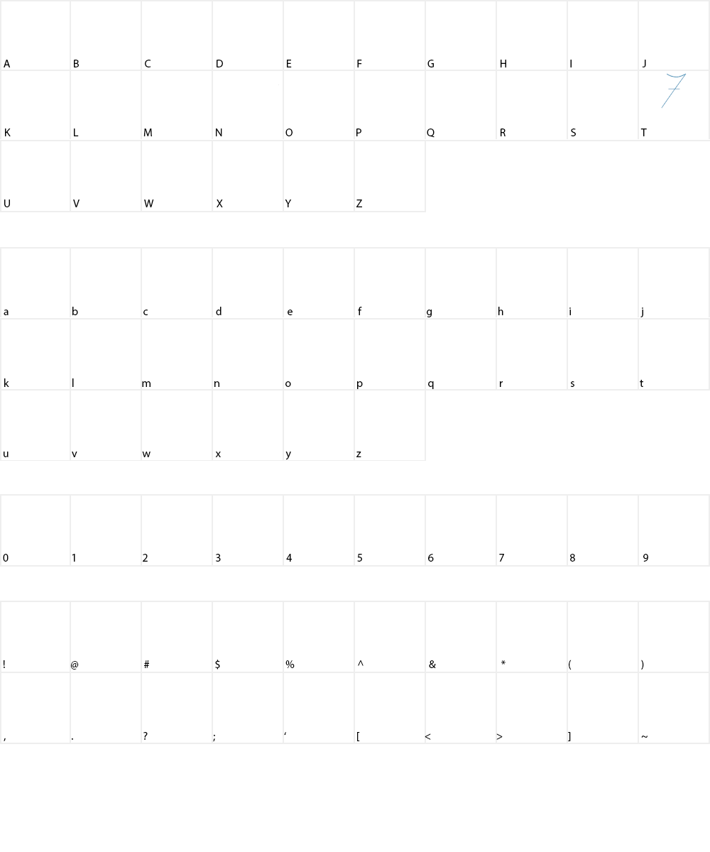 amplas Font Character